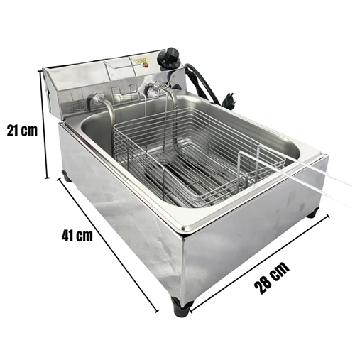 Fritadeira Elétrica Cuba 5L com Escumadeira e Escorredor - Locaki