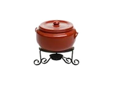 Rechaud de Barro Redondo 34x20cm para Feijoada - Locaki